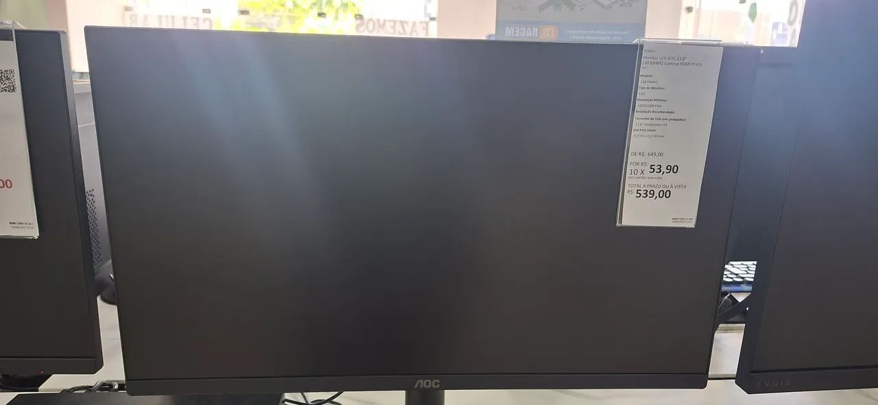 Monitor 23,8 AOC Gaming (Lacrada com NF)