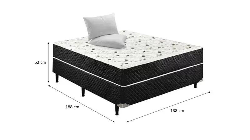Cama Box Casal Acoplada com 10cm de espuma Nova - Foto 3