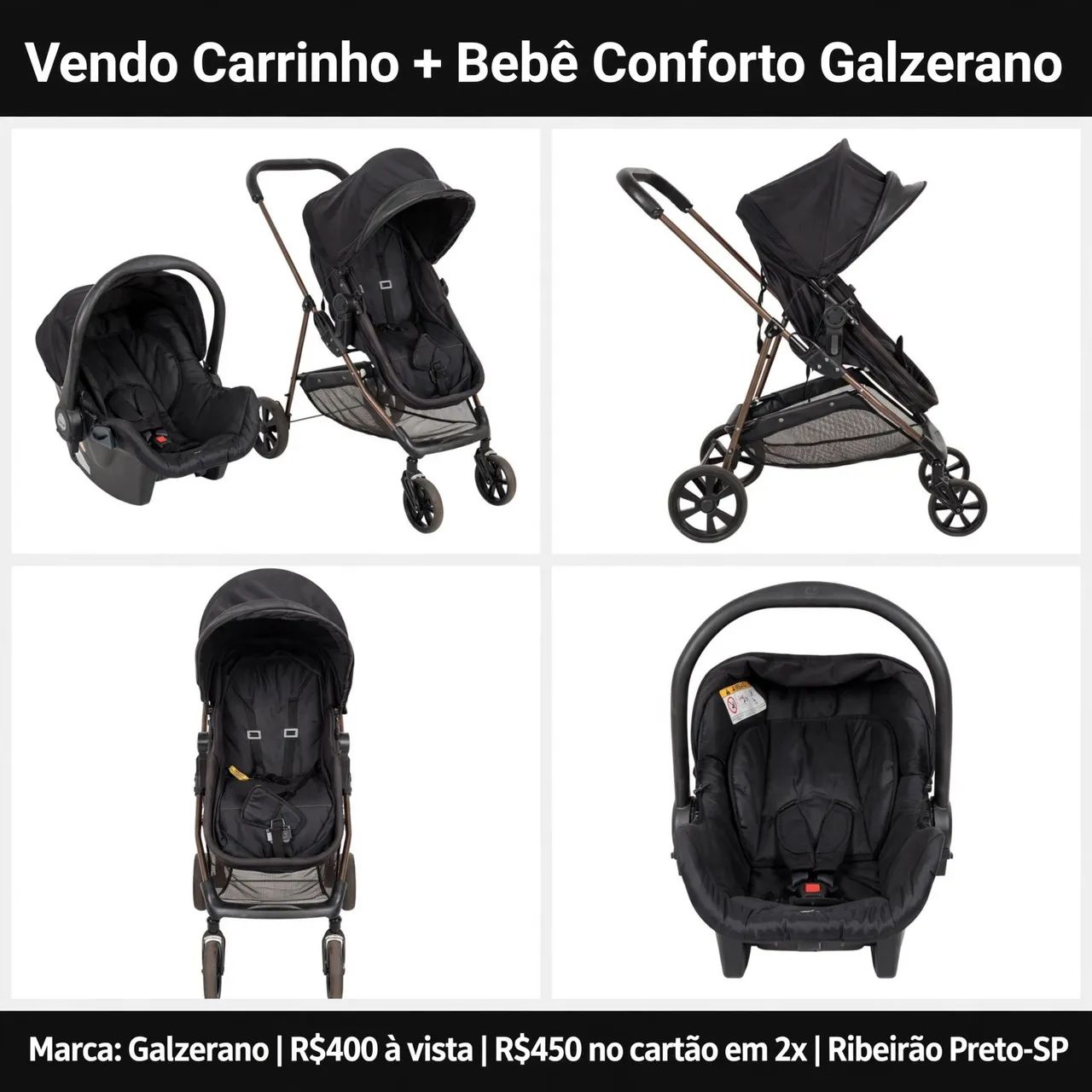 Bebe conforto+carrinho Galzerano 