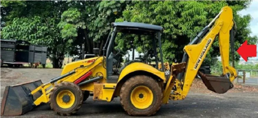 Cilindro caçamba Traseira Retroes. New Holland LB90 p/n *