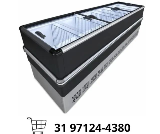Ilha para Congelados 3M Preta Polar Nova