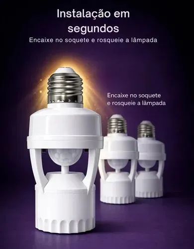 SENSOR DE MOVIMENTO PARA LÂMPADA - Foto 3