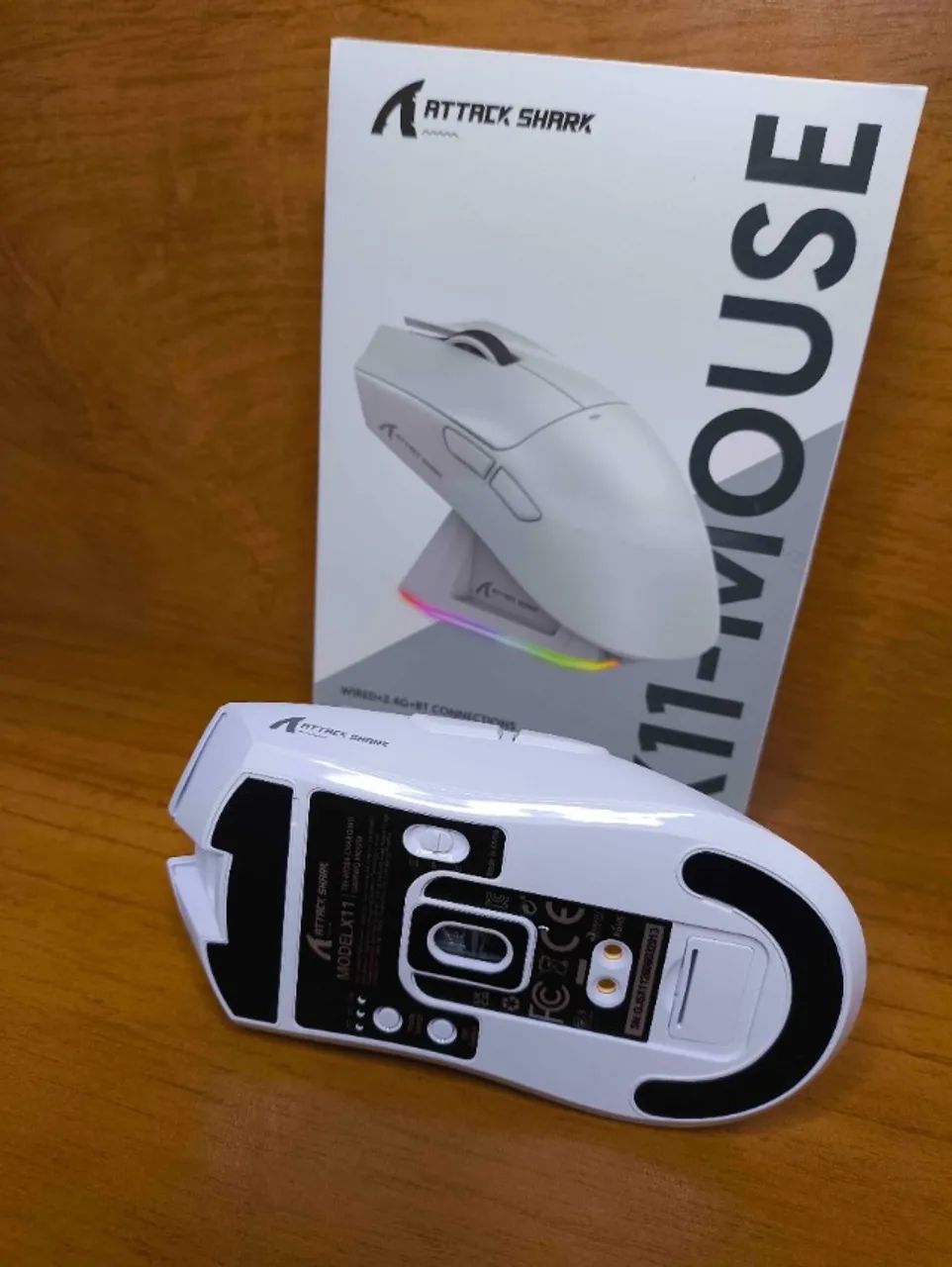 MOUSE ATTACK SHARK X11 BRANCO - Foto 4