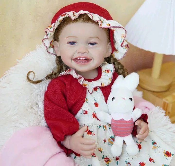 Bebe reborn sorriso, silicone vinílico.