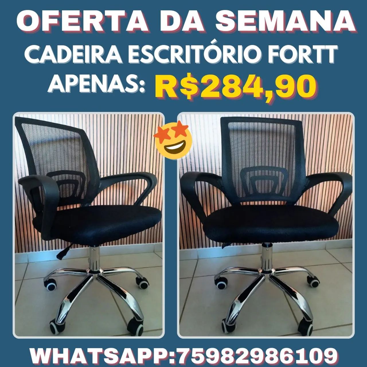 Cadeira para escritório FORTT - Promoção!