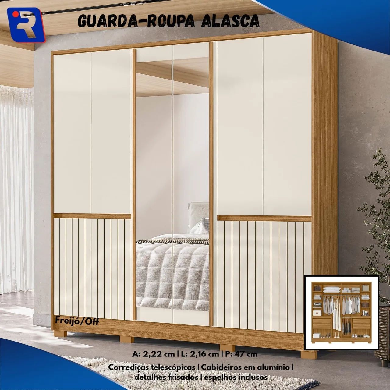 Guarda roupa Moval Alasca 