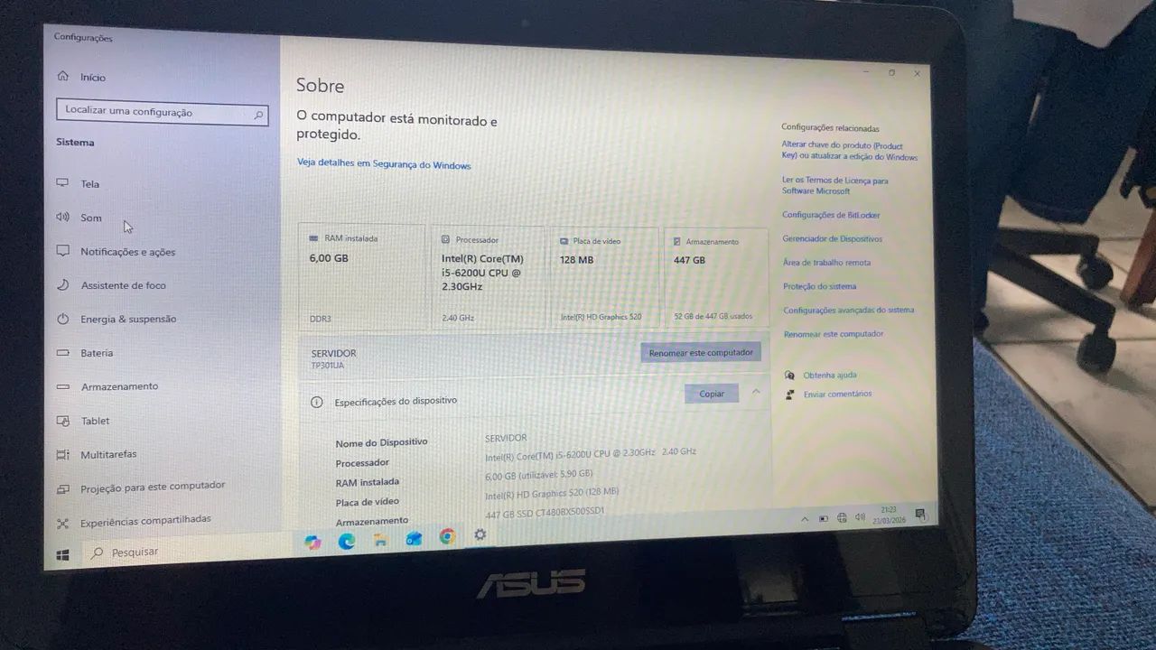 Notebook Asus 2 em 1 seminovo - Foto 3