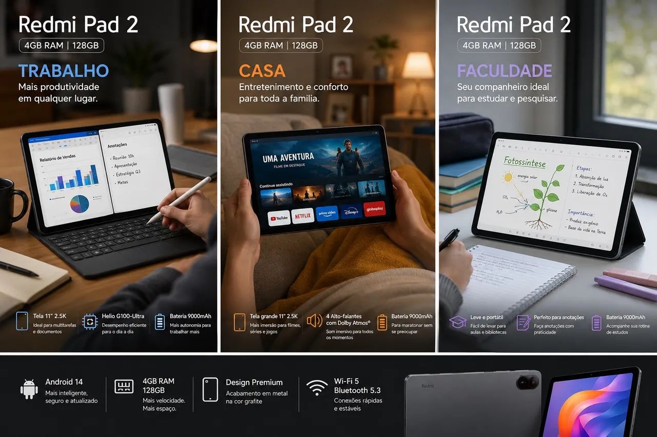 Tablet Xiaomi Redmi Pad 2 (novo/lacrado) - Foto 3