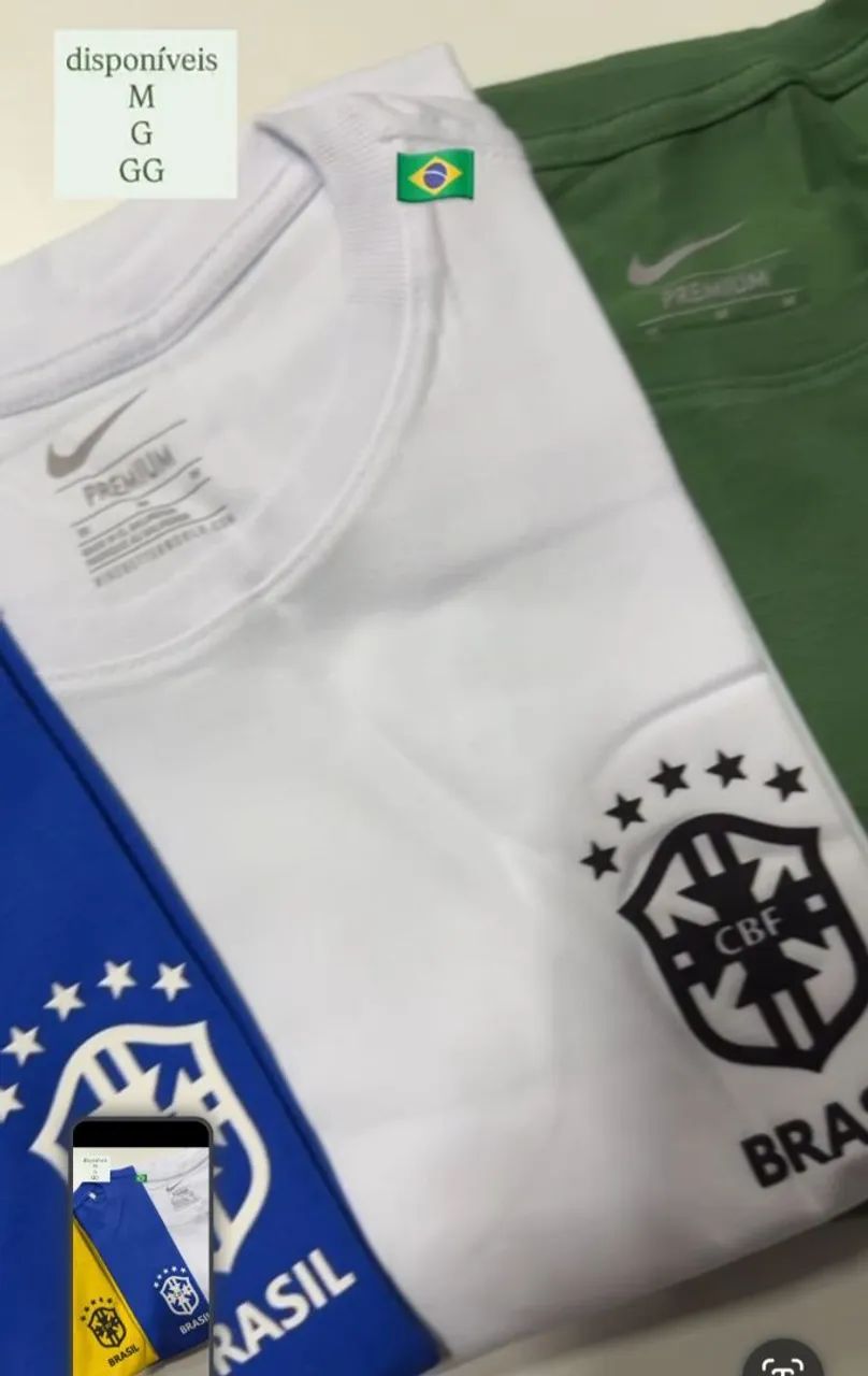 Camisa Brasil, Malha Peruana !!! Brasão Emborrachado !!! - Foto 3
