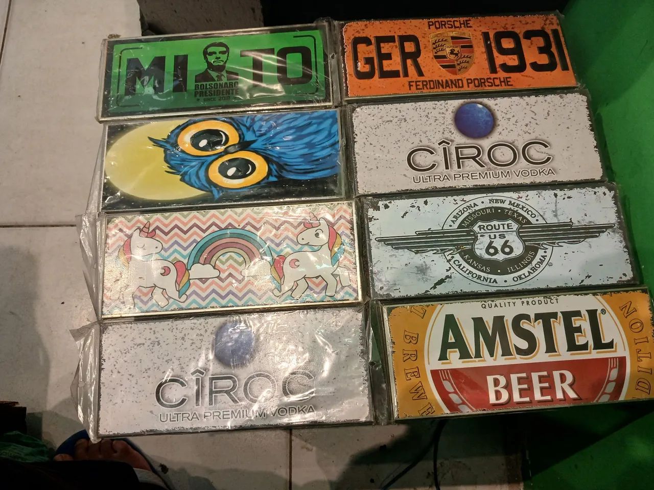 12  PLACAS VINTAGE DE METAL - 10x25 cm 10 reias cada ? - Foto 3