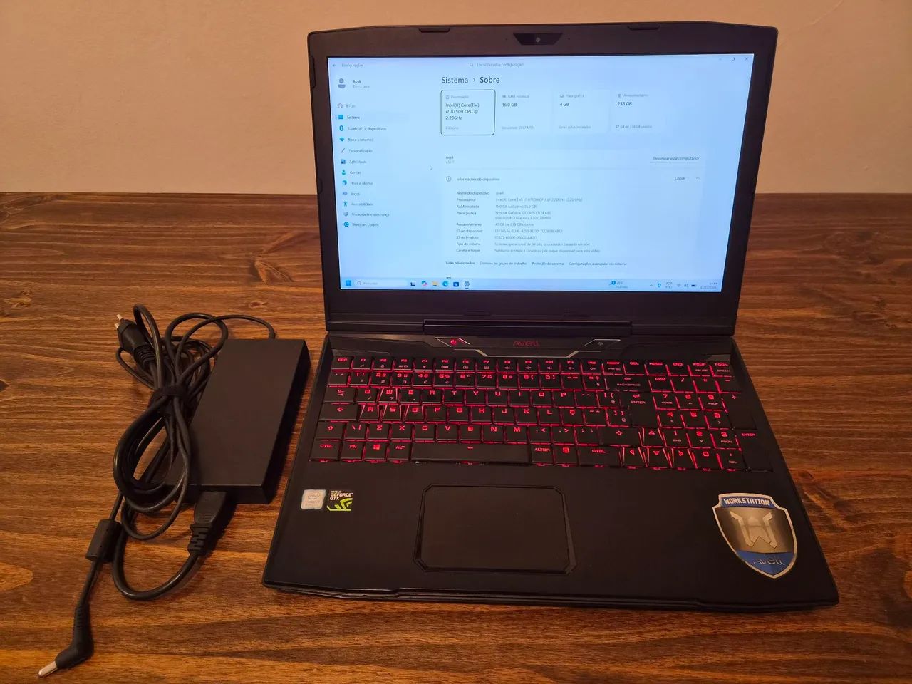 Avell A52-7 - i7 Oitava Geração - GTX 1050Ti
