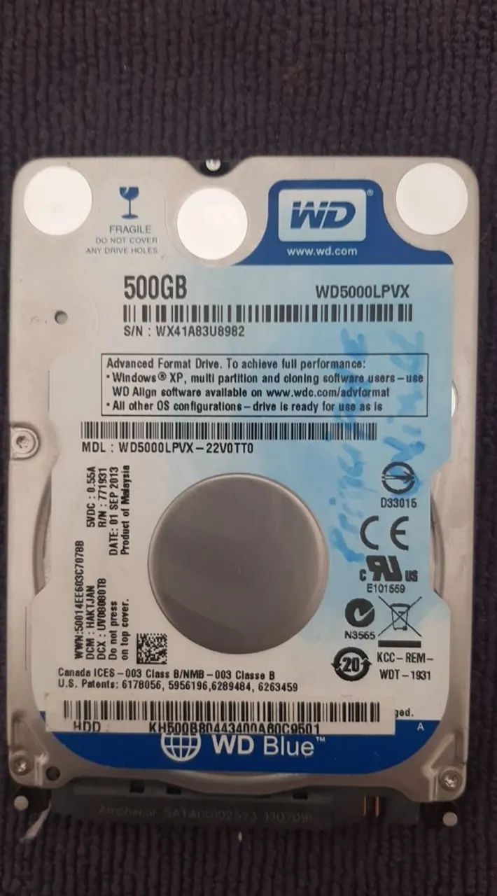 HD WD 500Gb.