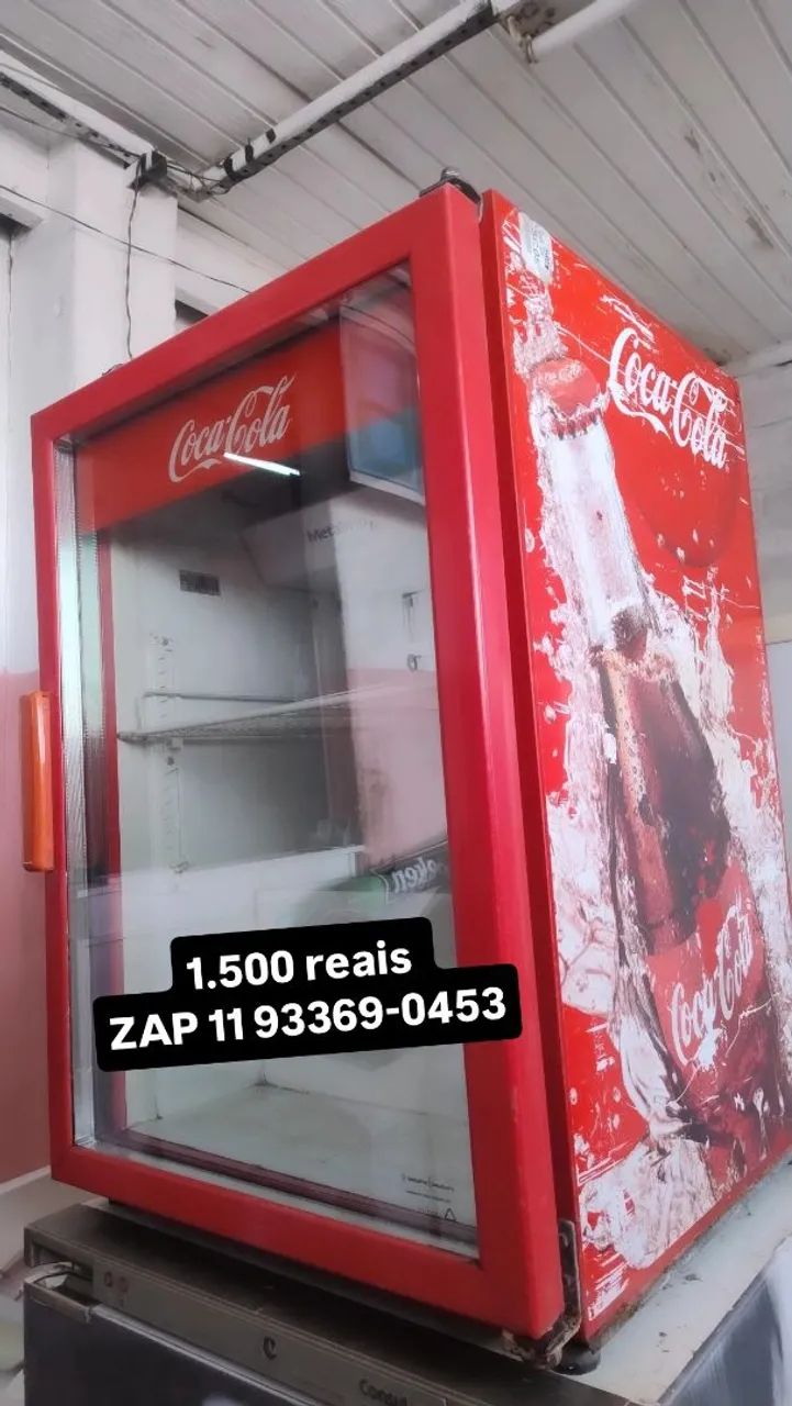 Mini expositora metalfrio coca cola 220vt funcionando