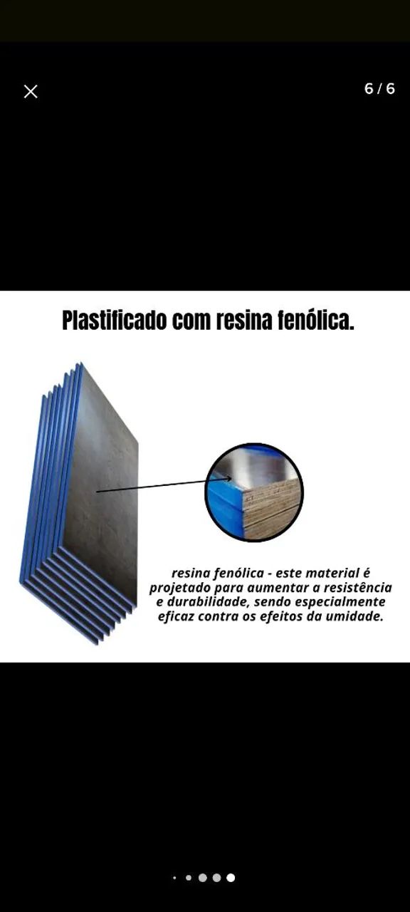 Chapas Madeirite 18mm plastificado resina fenólica 