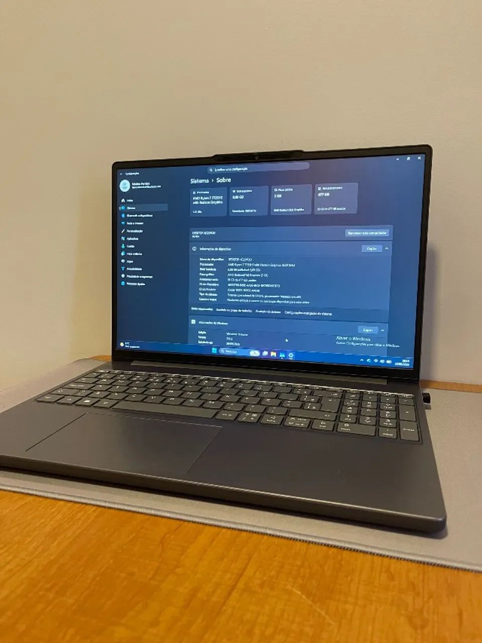 Notebook Lenovo Slim Ryzen 7 7735 - Foto 2