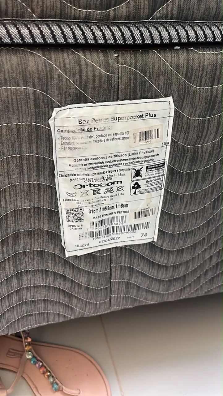 Cama Solteirão Ortobom + Base + Colchão ? Seminova - Foto 3