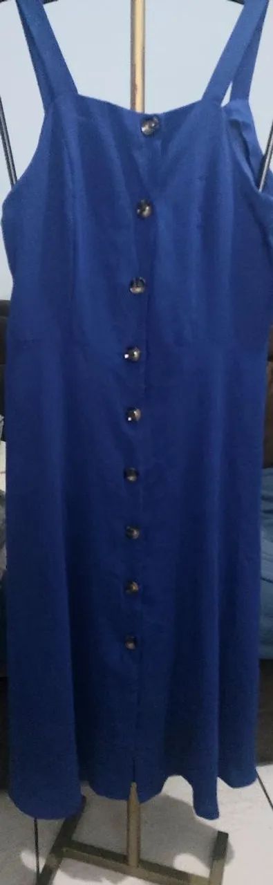 Vestido midi azul royal - Foto 3