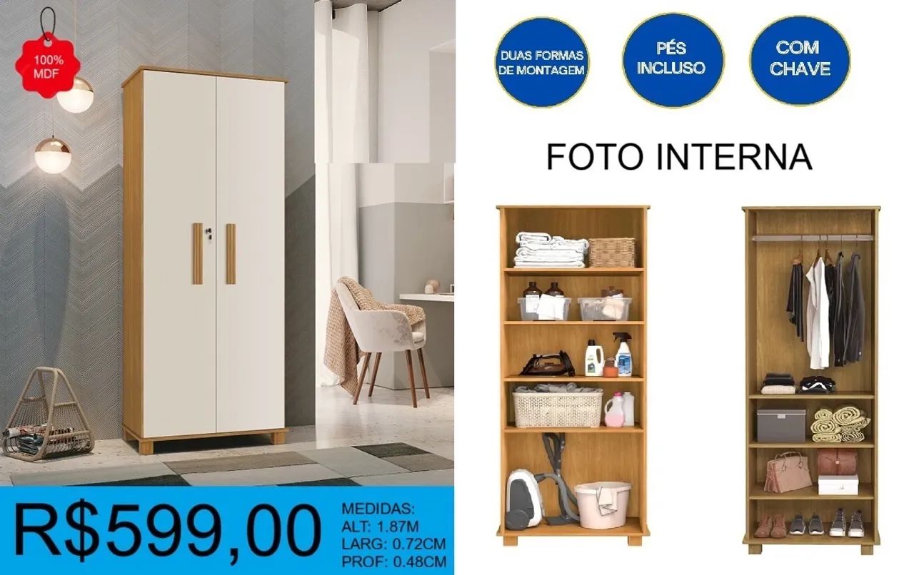 Armário multi uso-entrega e montagem grátis