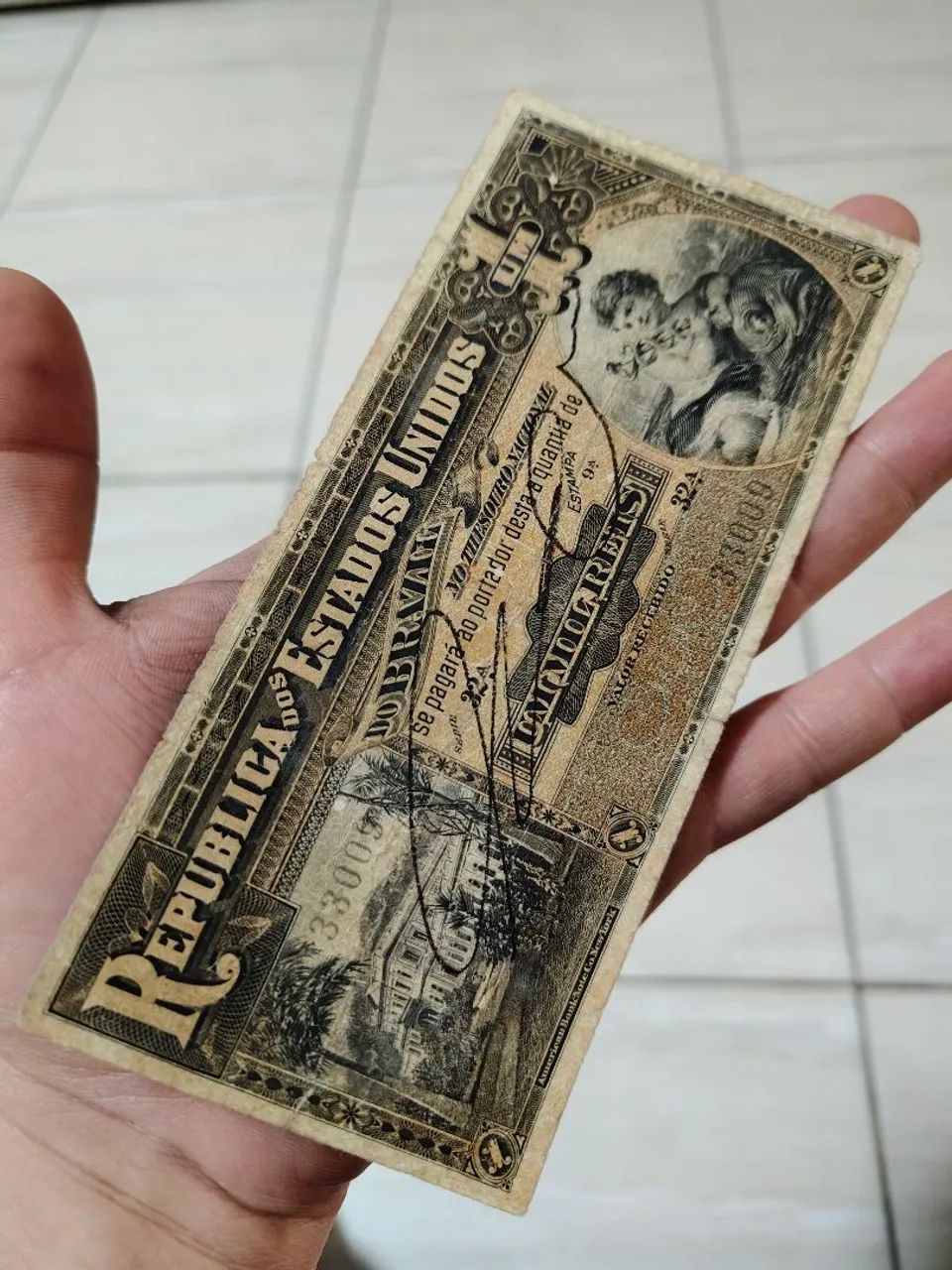Cédula um mil reis 