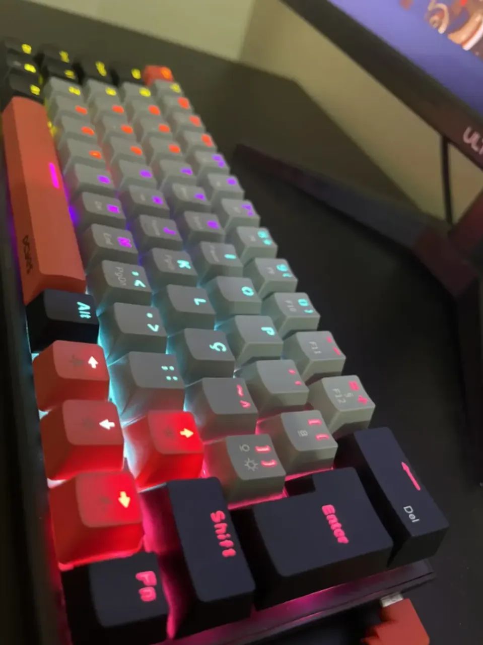 Teclado Mecanico 60% Switch Red NOVO
