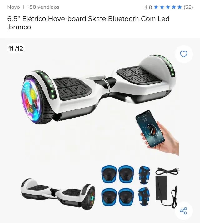 Hoverboard com led e Bluetooth   - Foto 2