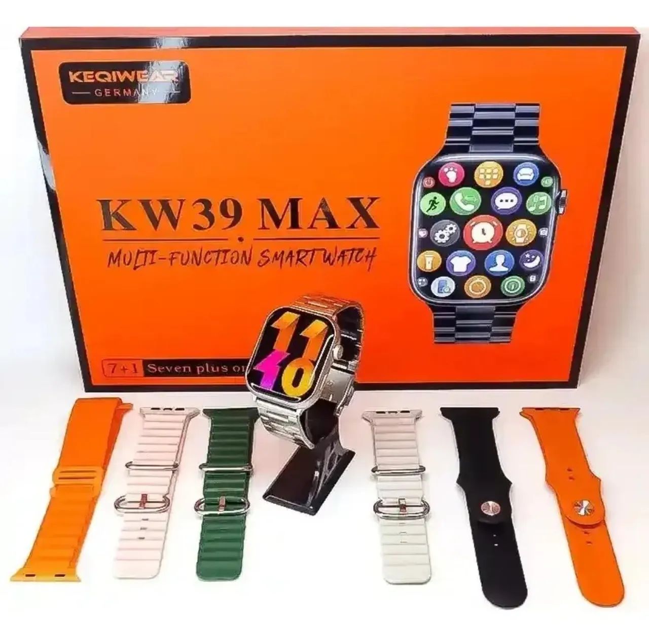 Smartwatch 7 pulseiras + aço top inteligente  - Foto 4