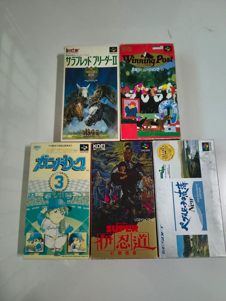 Lote 5 Jogos Super Famicom Originais Japoneses - Jogos de Vídeo