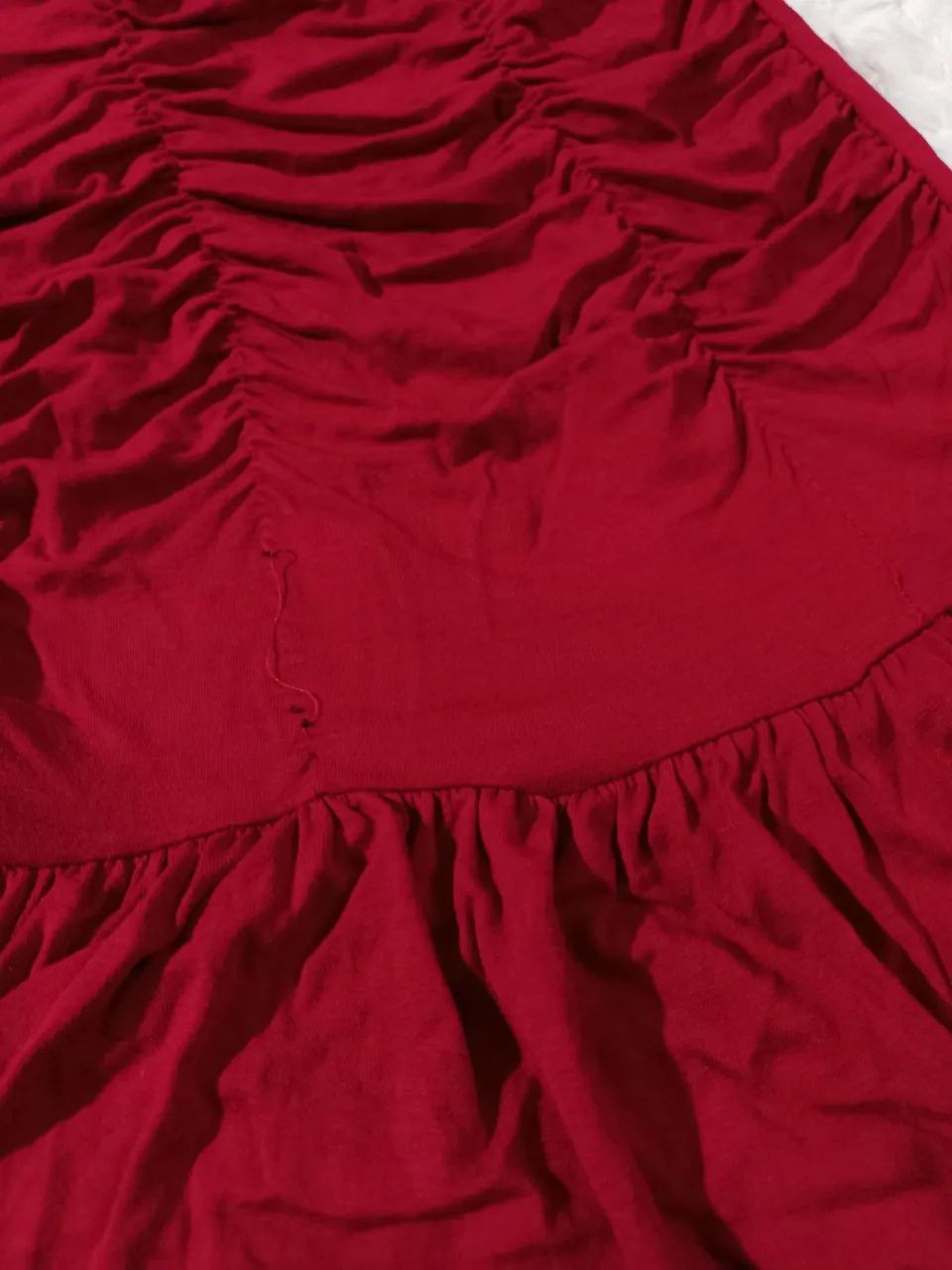 Vestido Vermelho Com Babado - Foto 4