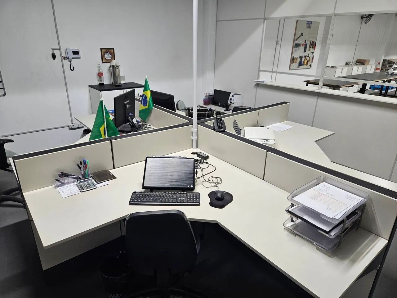 Ilha estação de trabalho 4 lugares - Foto 4