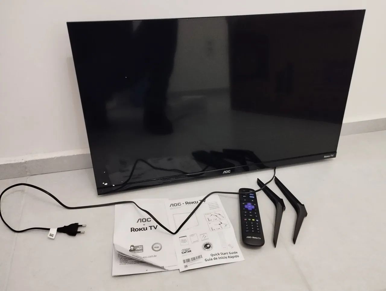 Smart Tv LED Hd 32 Polegadas AOC Sistema Roku TV Wi-Fi HDMI - Foto 3