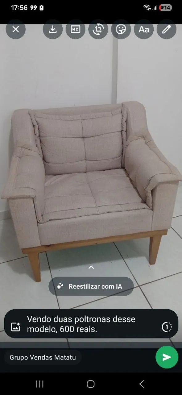 Poltronas sumiu novas