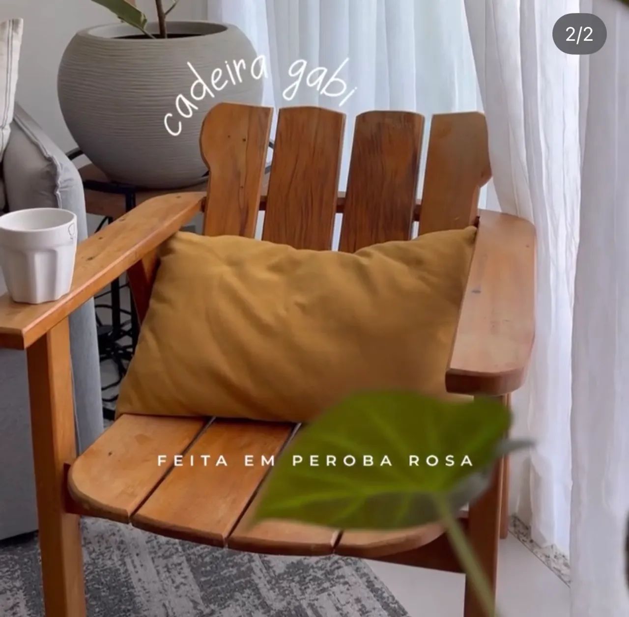 Cadeira Madeira Peroba Rosa