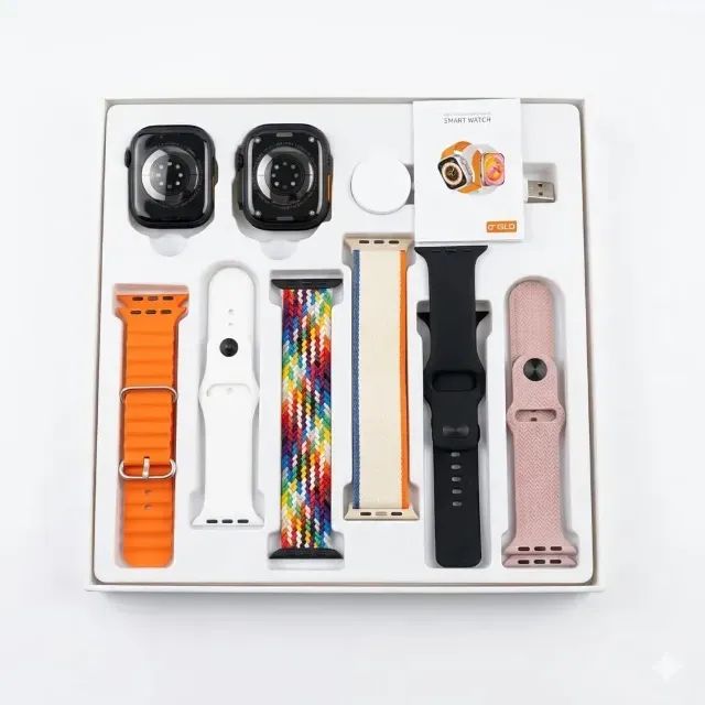 SMARTWATCH RL-18 A'Gold 2 Relogio e 6 Pulseiras  - Foto 5