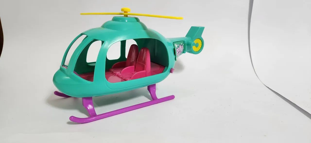 Helicóptero e carro Polly Pocket