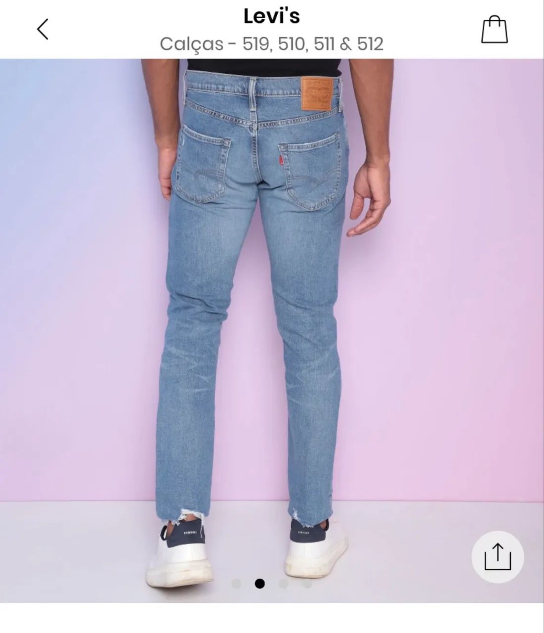 Calça Levis 512 Slim Taper Original  - Foto 4
