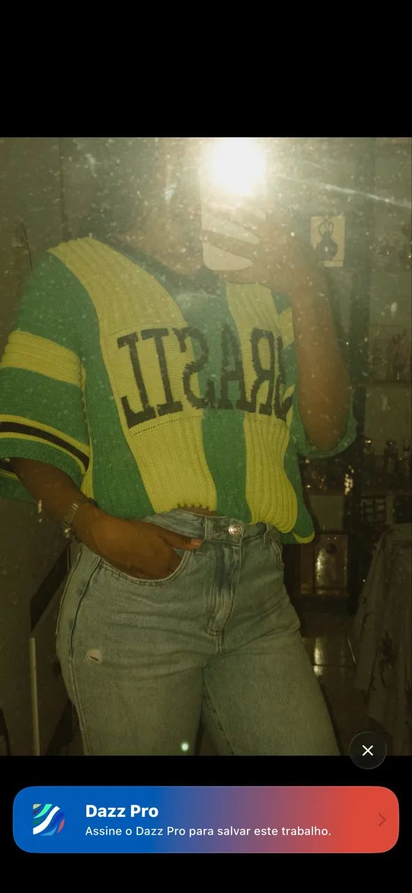 Camisa de crochê Brasil - Foto 5