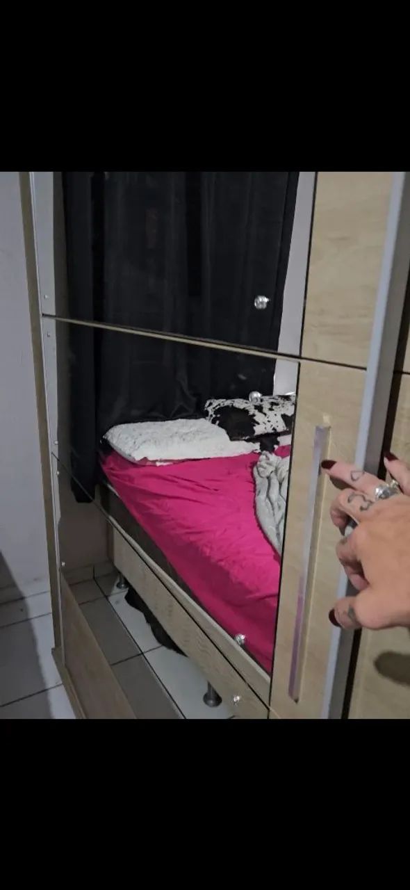 Guarda Roupa Portas de Correr com Espelho - Foto 4