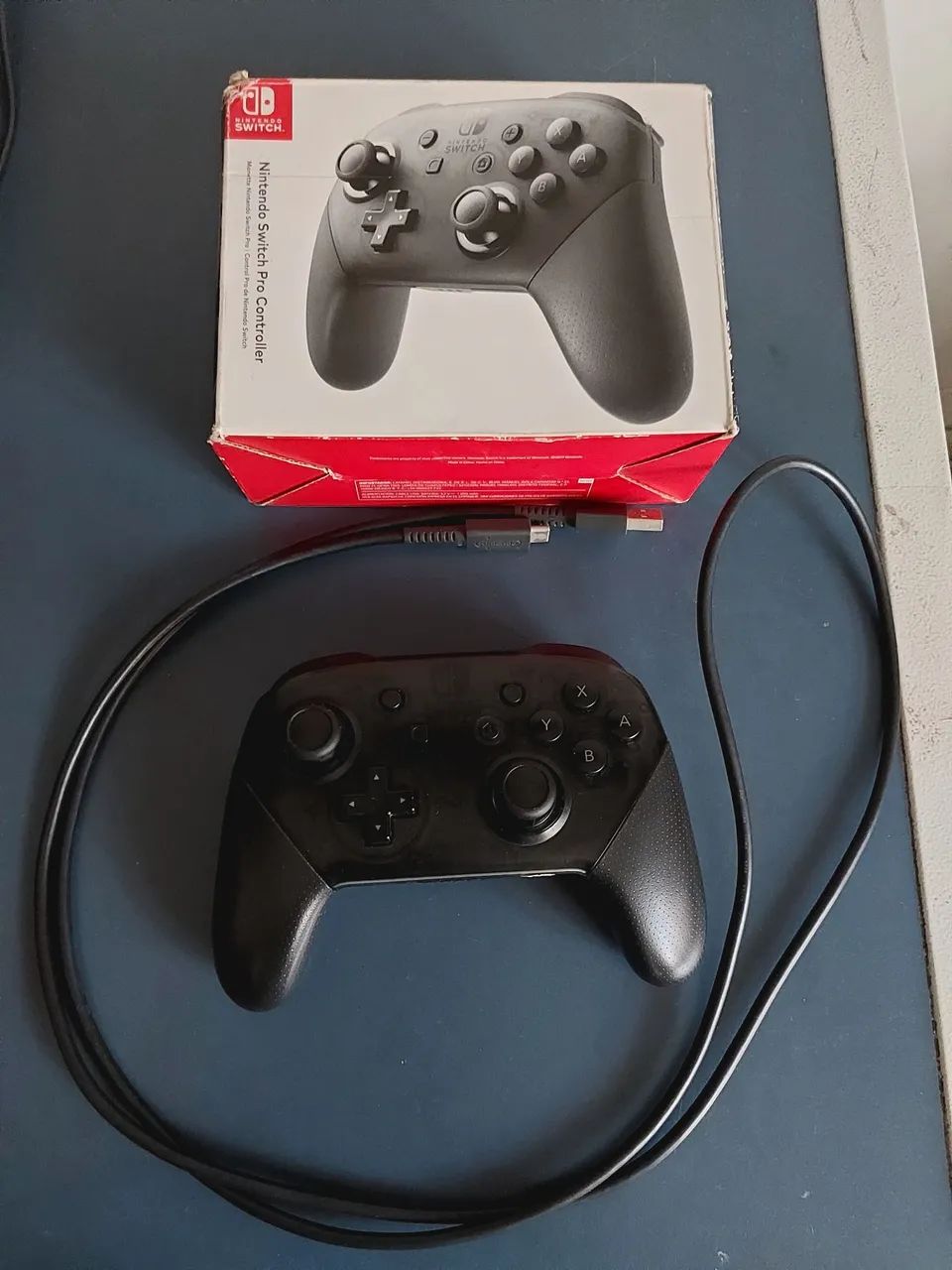 Nintendo Switch Pro Controller Original Usado + Caixa + Cabo - Foto 5