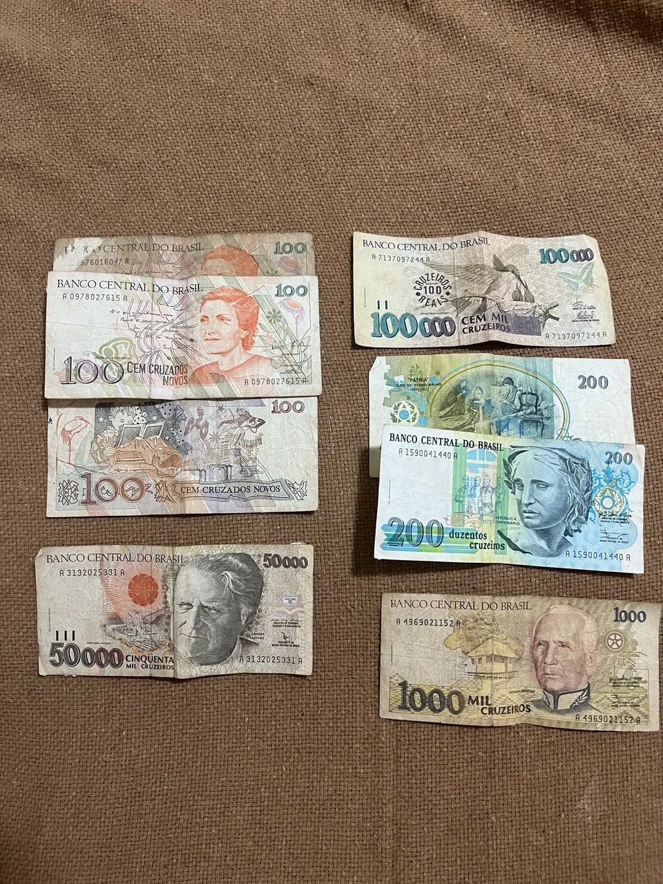 Cédulas antigas brasileiras (moeda antiga)