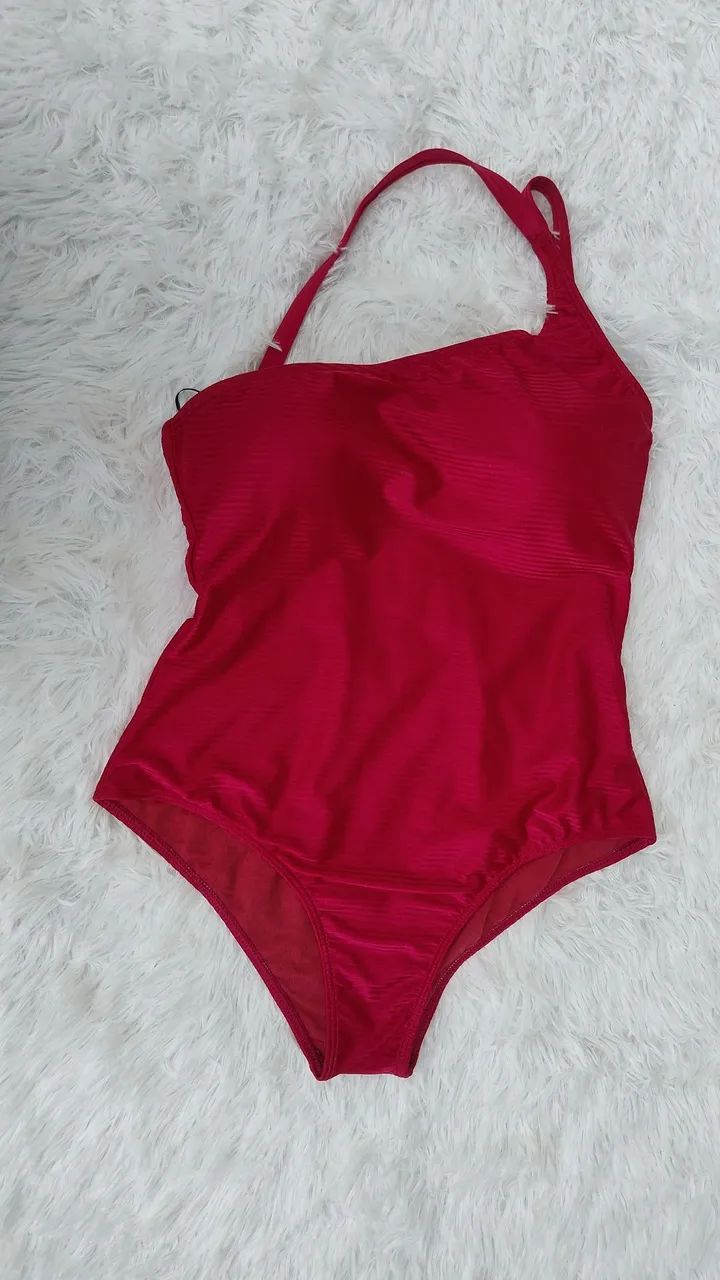Maiô Pink Alça Única Com Bojo G - Foto 2