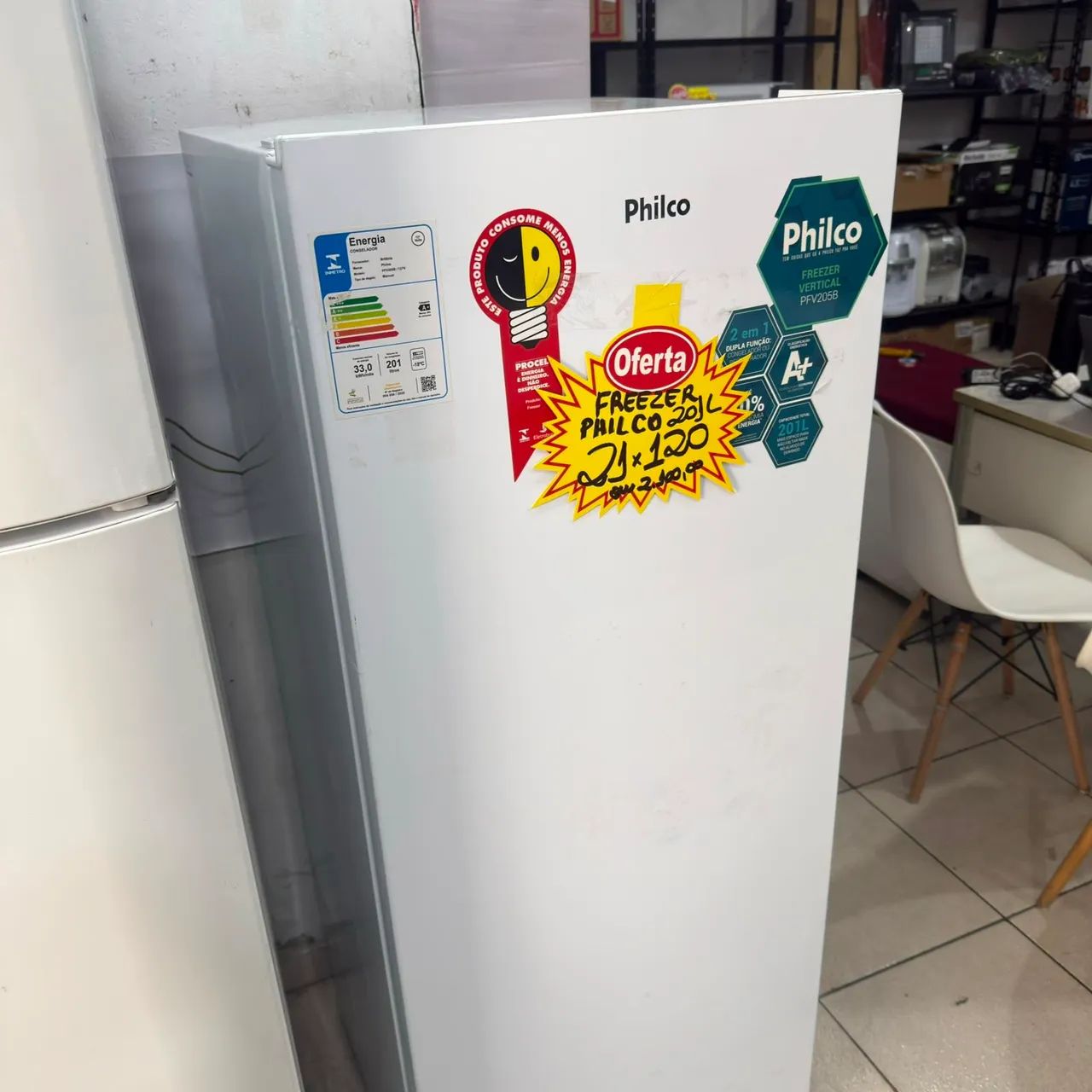 Freezer Vertical Philco 201L IMPERDÍVEL  - Foto 2