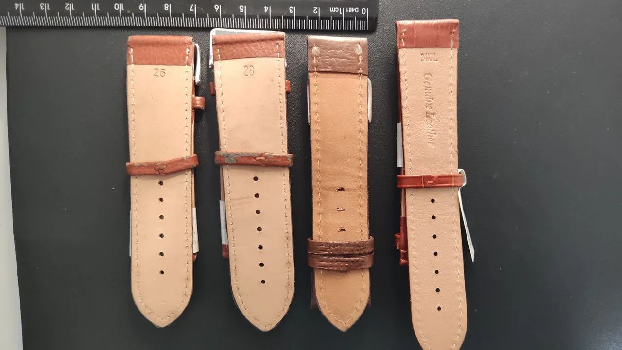 pulseira relógio de pulso couro marrom tamanhos diversos  - Foto 2