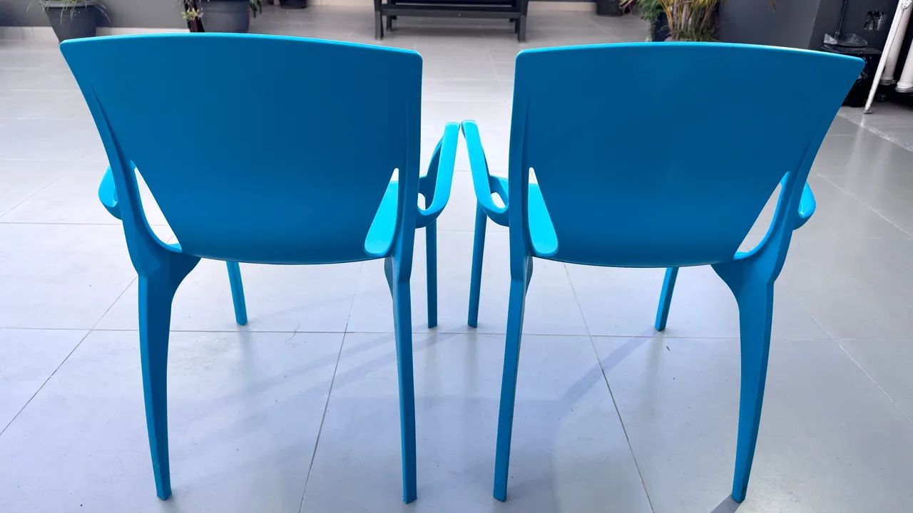 2 Lindas Cadeiras da Tramontina Azul Tífani - Foto 5