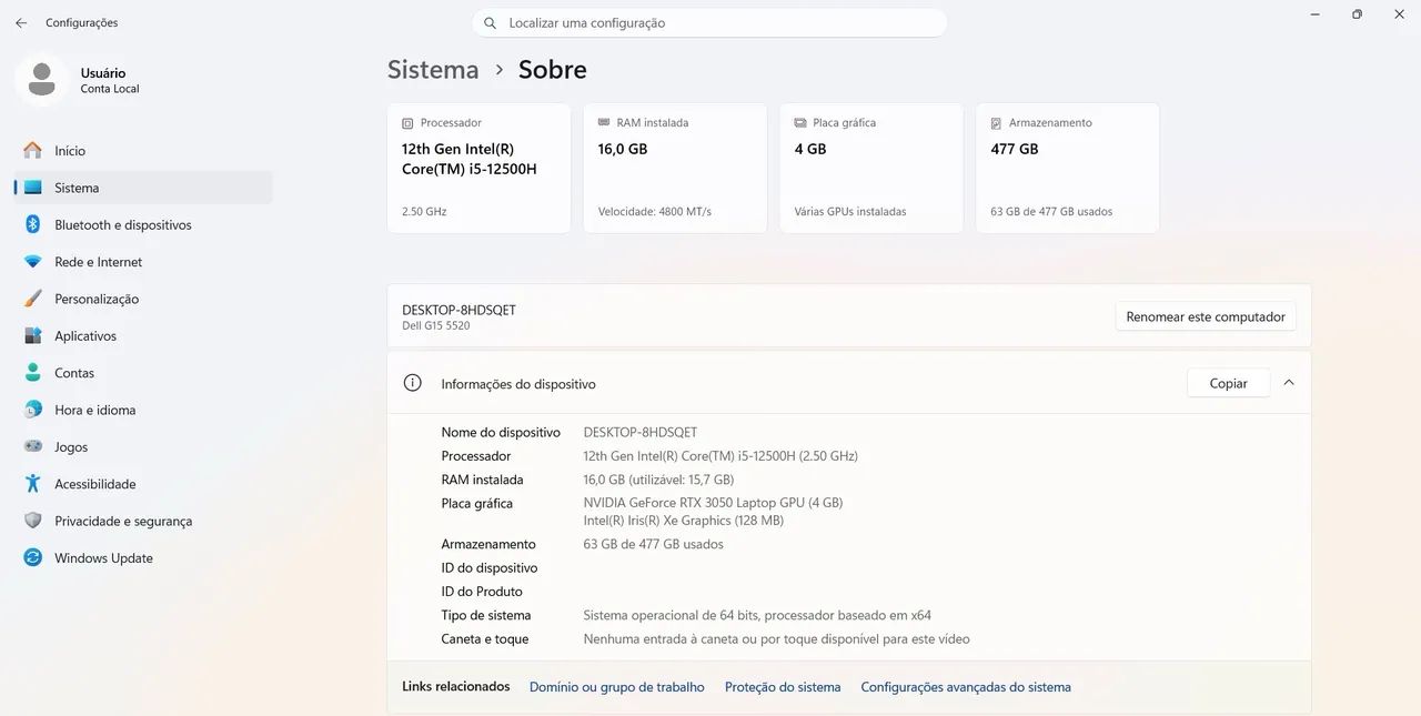 Dell G15 5520(pouco usado) - Foto 2