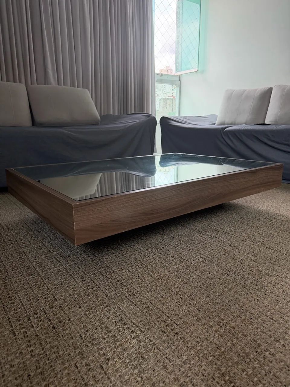 Mesa centro espelhada 