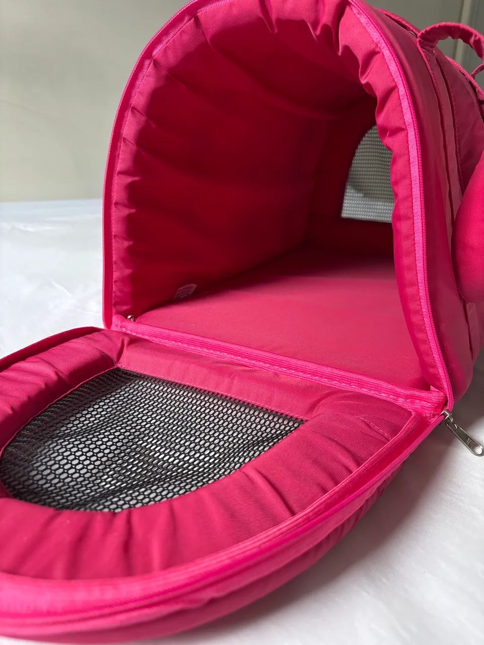 Bolsa de Transporte Luxo Bichinho Chic Rosa M - Foto 2