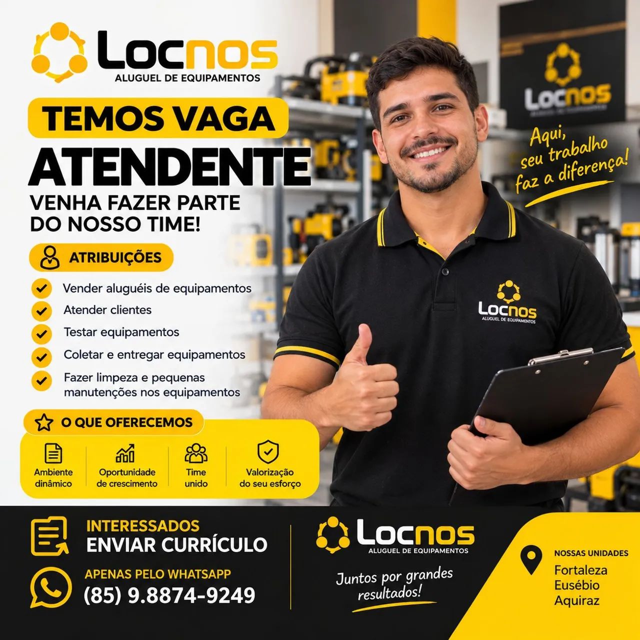Vaga de atendente vendedor