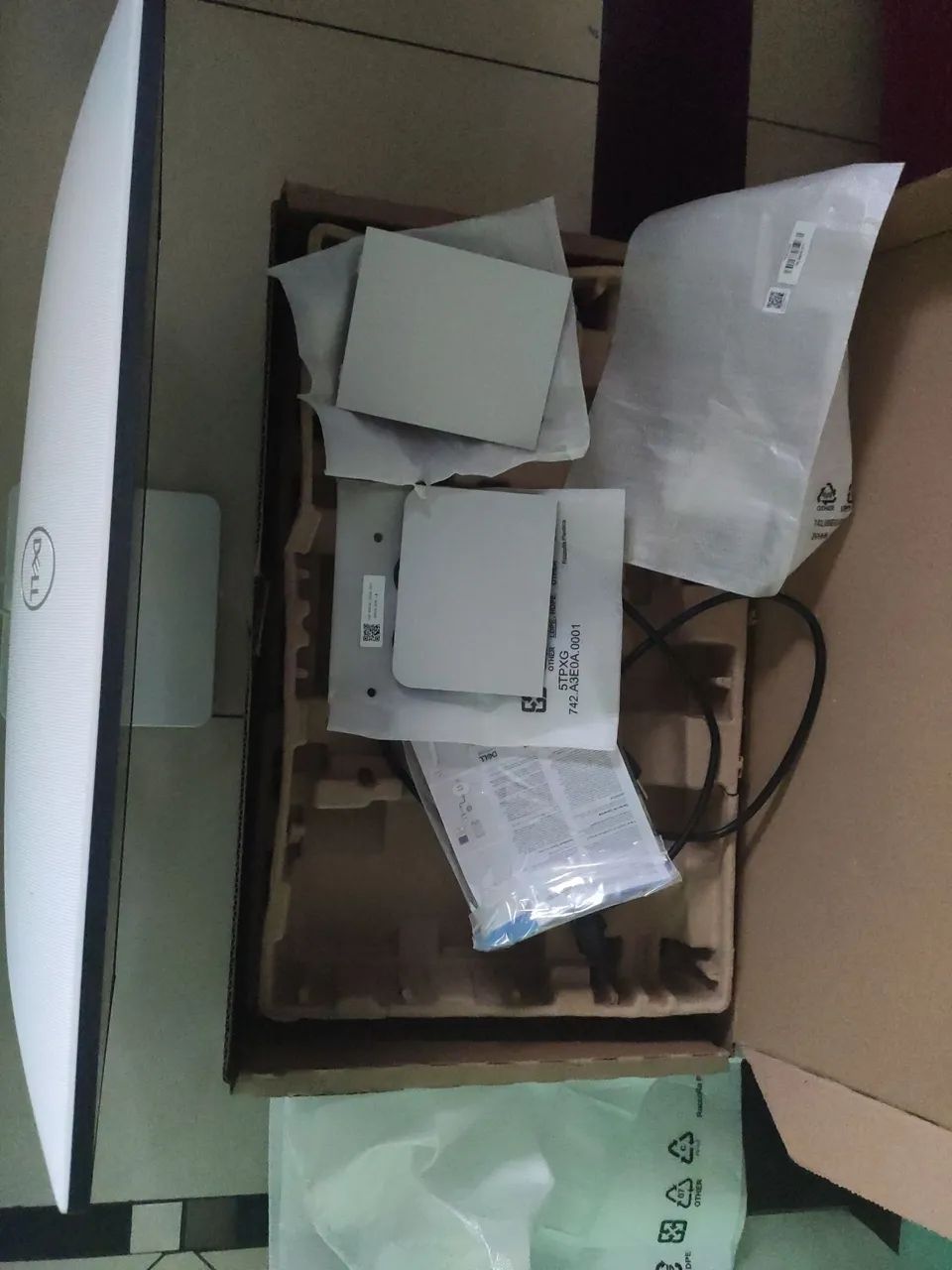 Monitor Dell S2425h 100Hz branco quase novo - Foto 4
