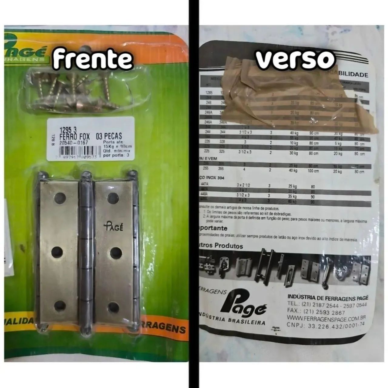 Kit 12 Dobradiças de Aço 3 Polegadas + Parafusos (União Mundial e Pagé) - Foto 2