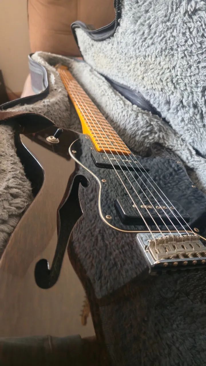 Fender Telecaster Thinline Deluxe P90 - Black Trans - 2013 - Foto 5